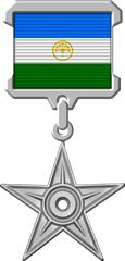 Silver Bashkortostan Barnstar medal