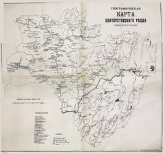 Historical map of Zlatousny district in Ufa province