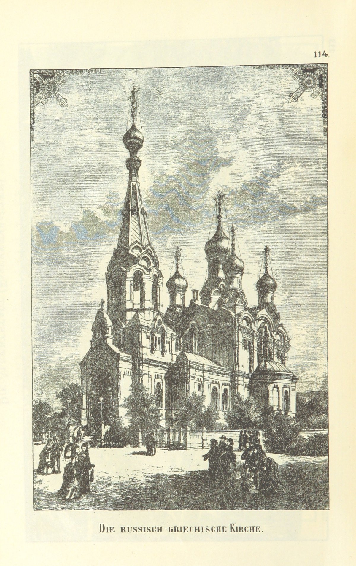 Historic Russian Orthodox Church in Dresden in 1893