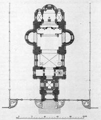 Architectural floor plan of the Russian Church by architect von Bosse
