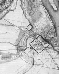 Ancient Roman city map of Mogontiacum based on Friedrich Lehne's research