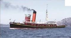 Steam tugboat Hercules sailing on San Francisco Bay