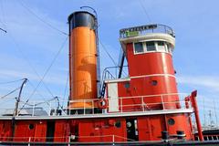 Hercules tugboat docked at Hyde Street Pier in San Francisco