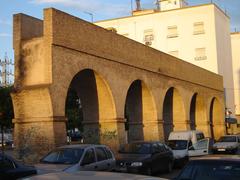 Roman aqueduct remains known as Caños de Carmona in Seville, showing the first arch