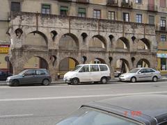 Roman aqueduct ruins Caños de Carmona in Seville