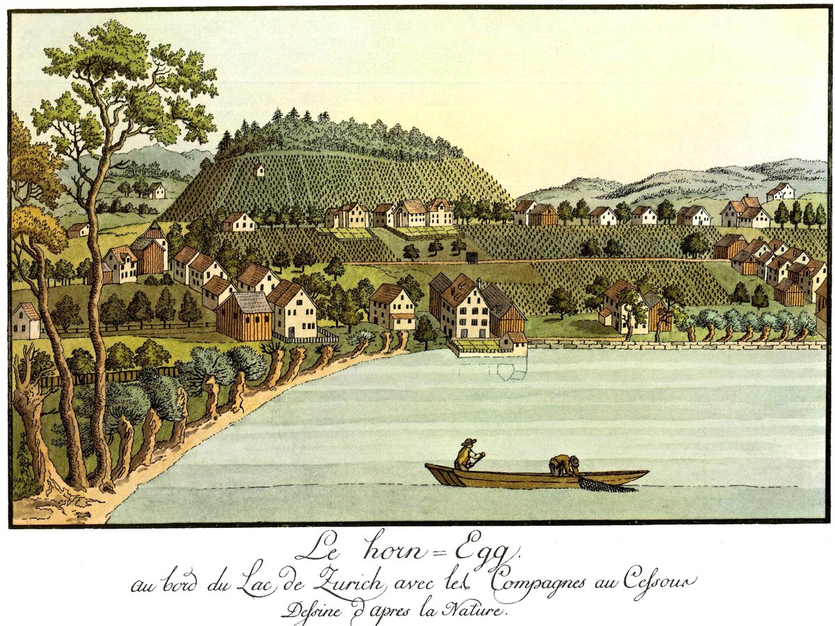 Stich von Heinrich Brupbacher depicting Burghölzlihügel in Zürich