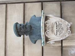 Bust of Adam Bohorič at the Kresija building in Ljubljana