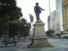 Statue of Carlos Gomes in the center of Rio de Janeiro, Brazil