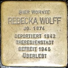 Stolperstein Dedicated To Rebecka Wolff