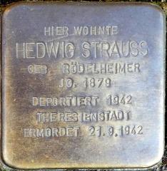 Stolperstein Dedicated To Hedwig Strauss Geb. Rödelheimer