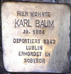 Stolperstein Dedicated To Karl Baum