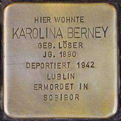 Stolperstein Dedicated To Karolina Berney Geb. Löser