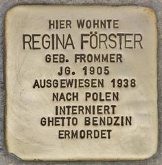 Stolperstein Dedicated To Regina Förster Geb. Frommer