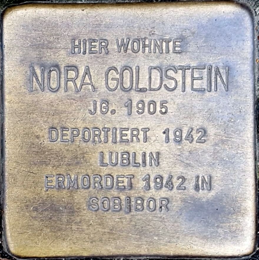 Stolperstein dedicated to Nora Goldstein in Wiesbaden, Germany on Adelheidstrasse 72