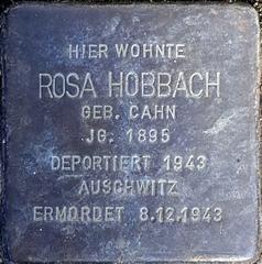 Stolperstein Dedicated To Rosa Hobbach Geb. Cahn