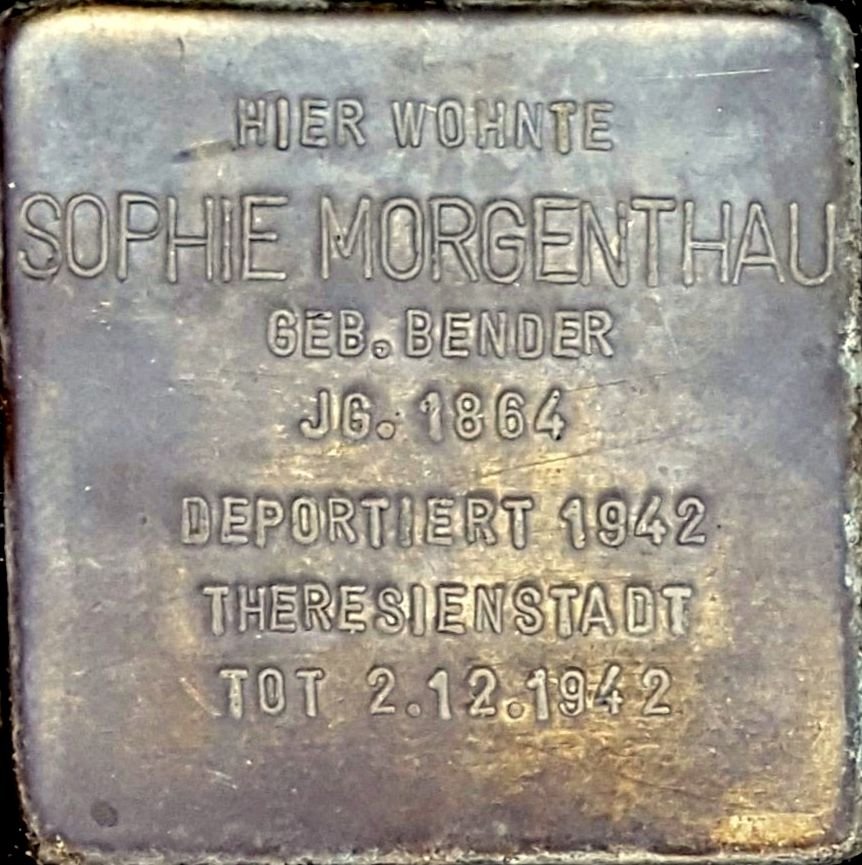 Stolperstein dedicated to Sophie Morgenthau geb. Bender in Wiesbaden, Germany