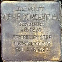 Stolperstein Dedicated To Sophie Morgenthau Geb. Bender
