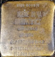 Stolperstein Dedicated To Irene Irma Rabinowicz Geb. Elias