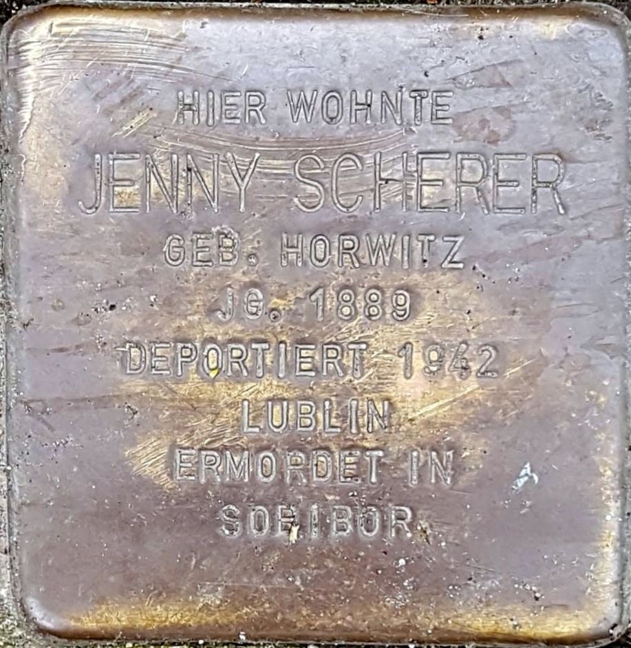 Stolperstein commemorating Jenny Scherer geb. Horwitz in Wiesbaden, Germany