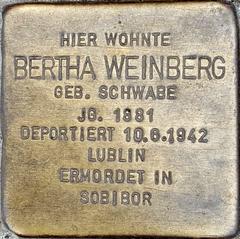 Stolperstein Dedicated To Bertha Weinberg Geb. Schwabe