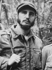 Fidel Castro and revolutionary comrades in the Sierra Maestra mountains during the Cuban Revolution