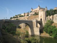 Alcántara Bridge in Toledo, Spain over the Tagus River