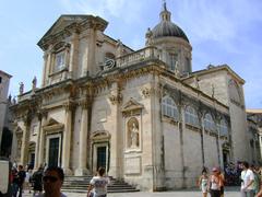 Cathedral of Dubrovnik exterior view in Croatia