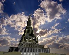 3D Max rendering of the Palace of Soviets in the Soviet Union