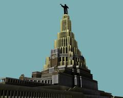 3D Max rendering of the Palace of Soviets in the Soviet Union