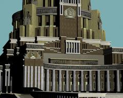 3D Max rendering of the Palace of Soviets in the Soviet Union