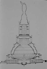 Architectural blueprint of the Palace of the Soviets