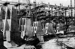 Palace of Soviets 1940 foundation and frame under construction