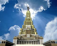 3D rendering of the Palace of Soviets in the Soviet Union