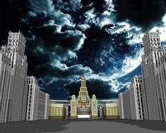 3D Max rendering of Palace of Soviets in the Soviet Union