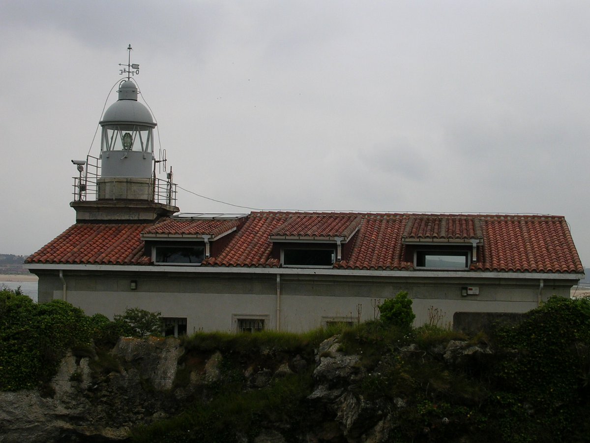 Baliza De La Cerda lighthouse in Santander, Spain during daylight