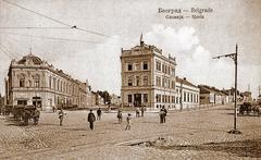 Slavija Square in Belgrade 1904 vintage photograph