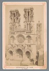 Façade of Laon Cathedral exterior showcasing Gothic architectural details