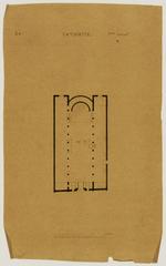 Architectural drawing plan of La Trinité Church in Paris by Lèbe-Sigun from 1861