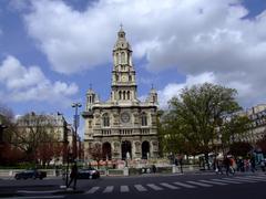Église de la Sainte-Trinité in Paris, France, showcasing its ornate architectural details and grand facade