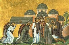 Body of St. John Chrysostom being brought to the Holy Apostles church