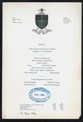 Vintage Mardi Gras masked ball event poster with wine price list