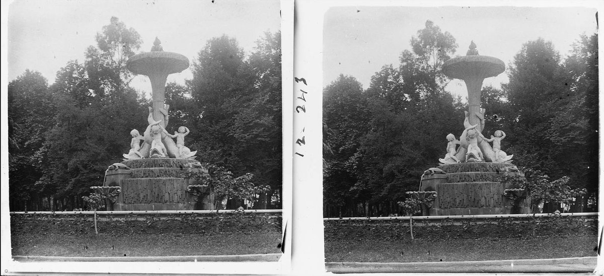 Brollador fountain in Retiro Park Madrid