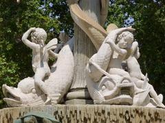 Fuente de los Galápagos fountain in Retiro Park Madrid
