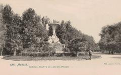 View of Fuente de los Galápagos in Retiro Park, Madrid
