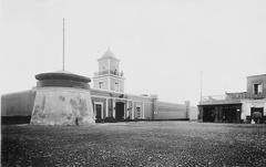 Fort Saint Catherine in Lima Peru historical black and white photo