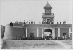 Historical view of the arsenal of Santa Catalina in Lima, Peru