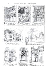 Details of Spanish medieval architecture showing intricate designs and craftsmanship