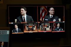 U.S. Navy Adm. Cecil D. Haney interviewed by Kenneth Clarke at Pritzker Military Museum and Library production control room