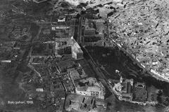 Historic view of Baku in 1918 showing state buildings, State Philharmonic and part of the Old City