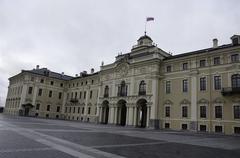 View of Constantine Palace with its neoclassical architecture and surrounding greenery